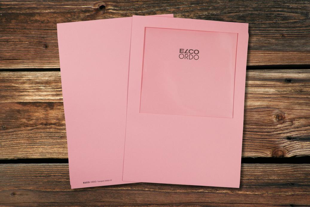 Odnungsmappen mit Sichtfenster 220x310 mm Hellrosa 120 g/qm